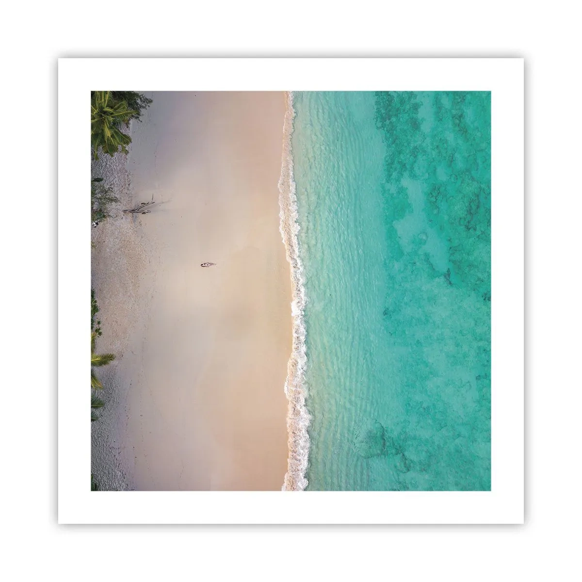 Plakat - Paradis strand - 50x50 cm