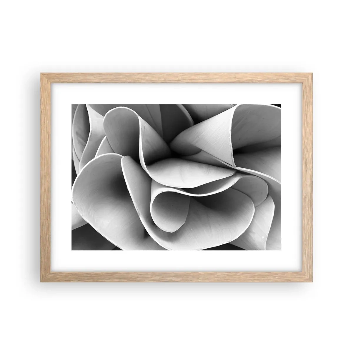 Plakat i ramme af lyst egetræ - Hvad der sker i rummet - 40x30 cm