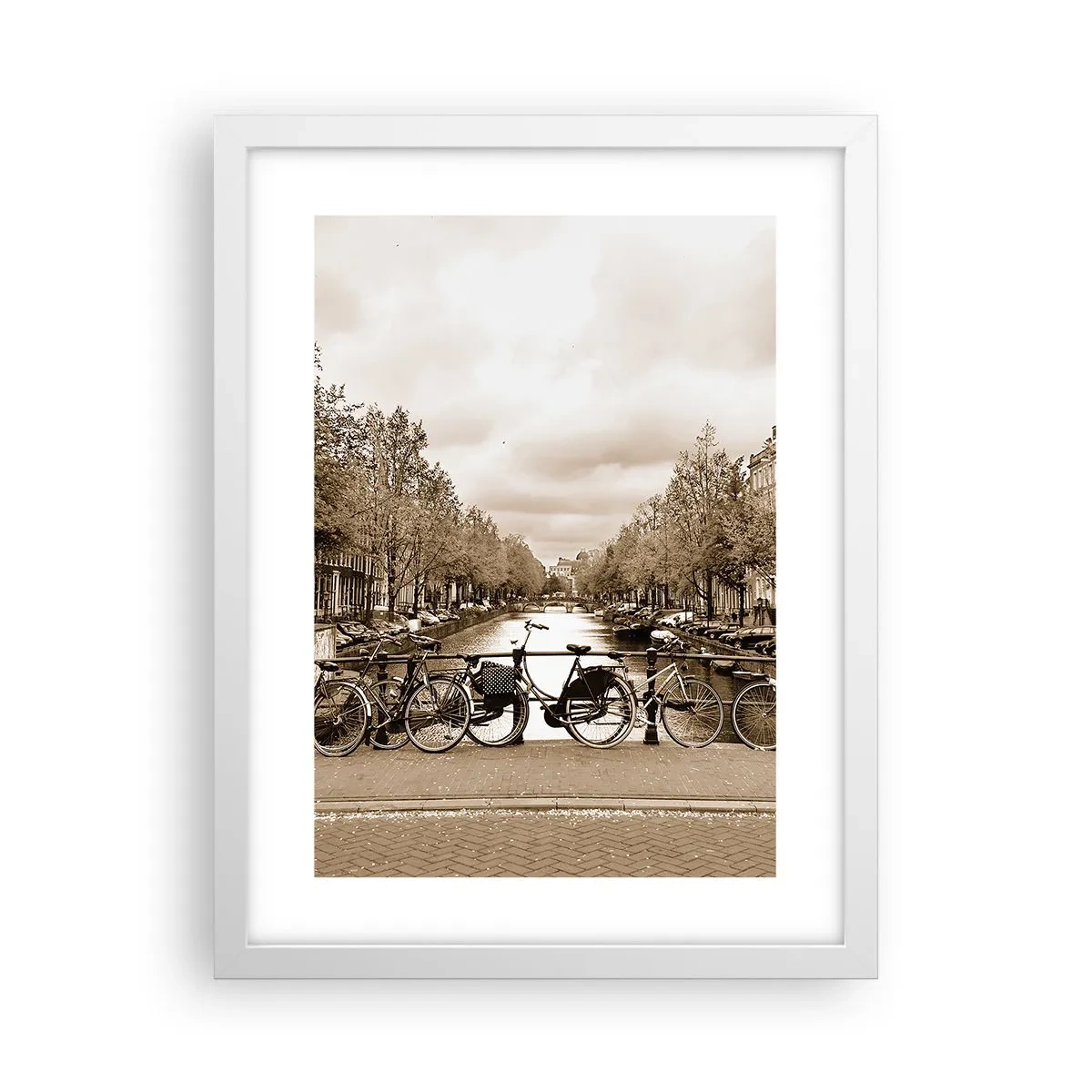 Plakat i hvid ramme - Hollandsk atmosfære - 30x40 cm
