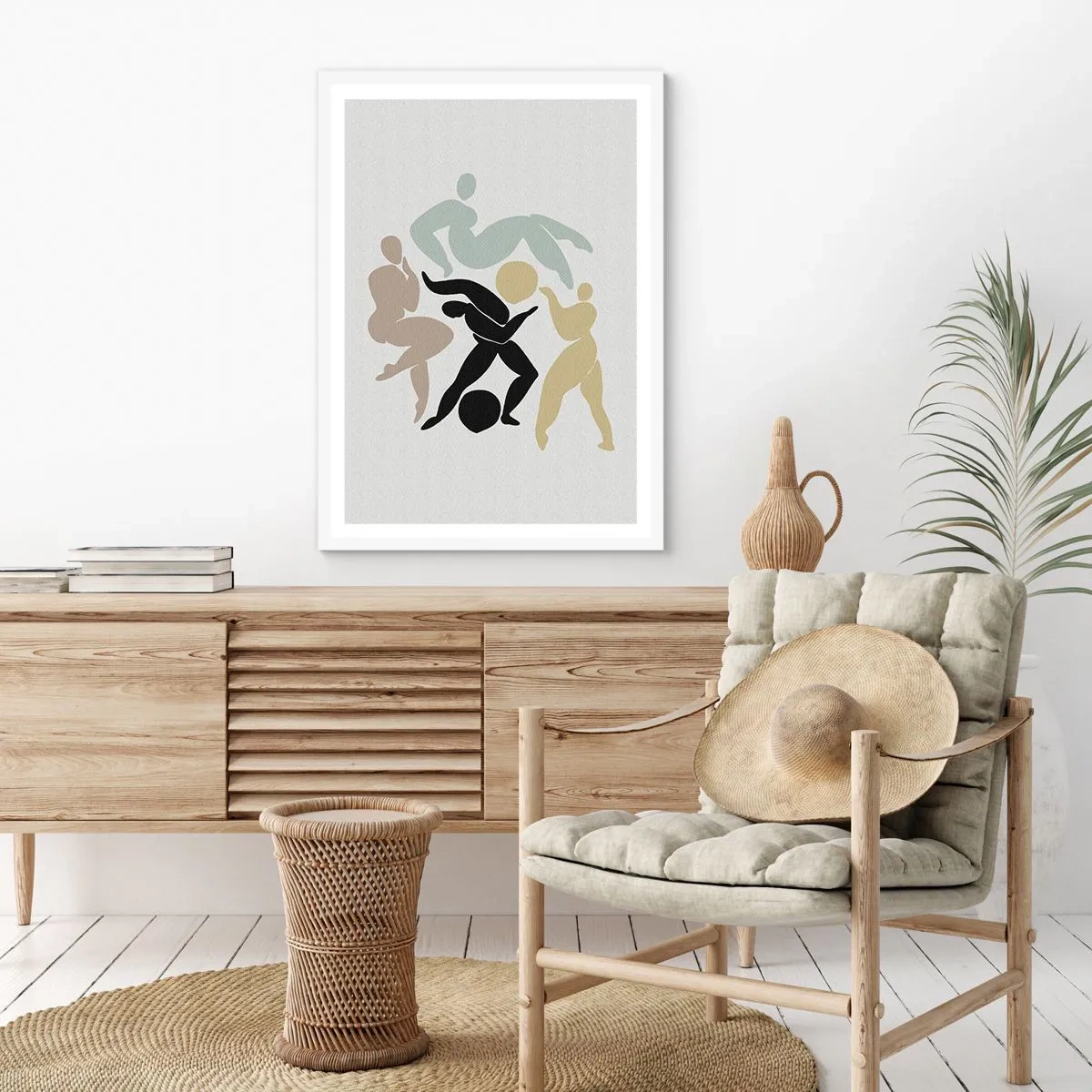 Plakat i hvid ramme - Bevægelse for sundhed og skønhed - 30x40 cm