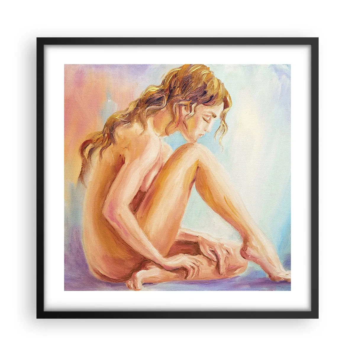 Plakat i sort ramme - Ungdomens handling - 50x50 cm