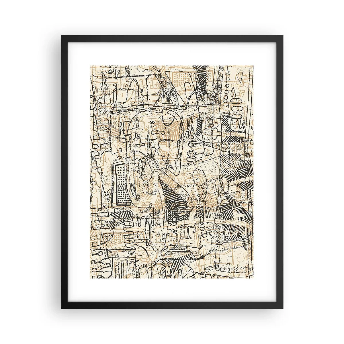 Plakat i sort ramme - Venter på at blive afkodet - 40x50 cm