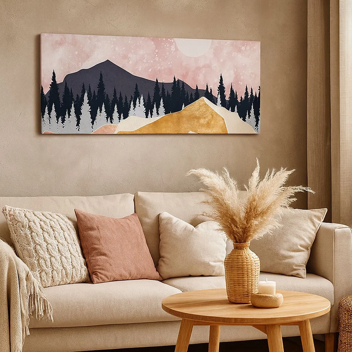 Lærredstryk - Billede på lærred - Nattevagt - 100x40 cm