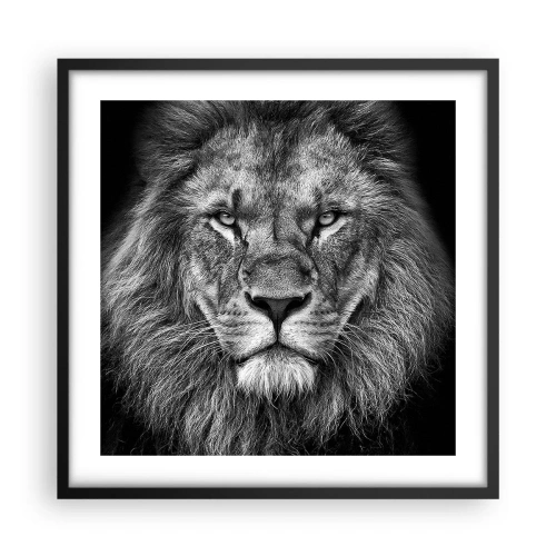 Plakat i sort ramme - I kroningsklædning - 50x50 cm