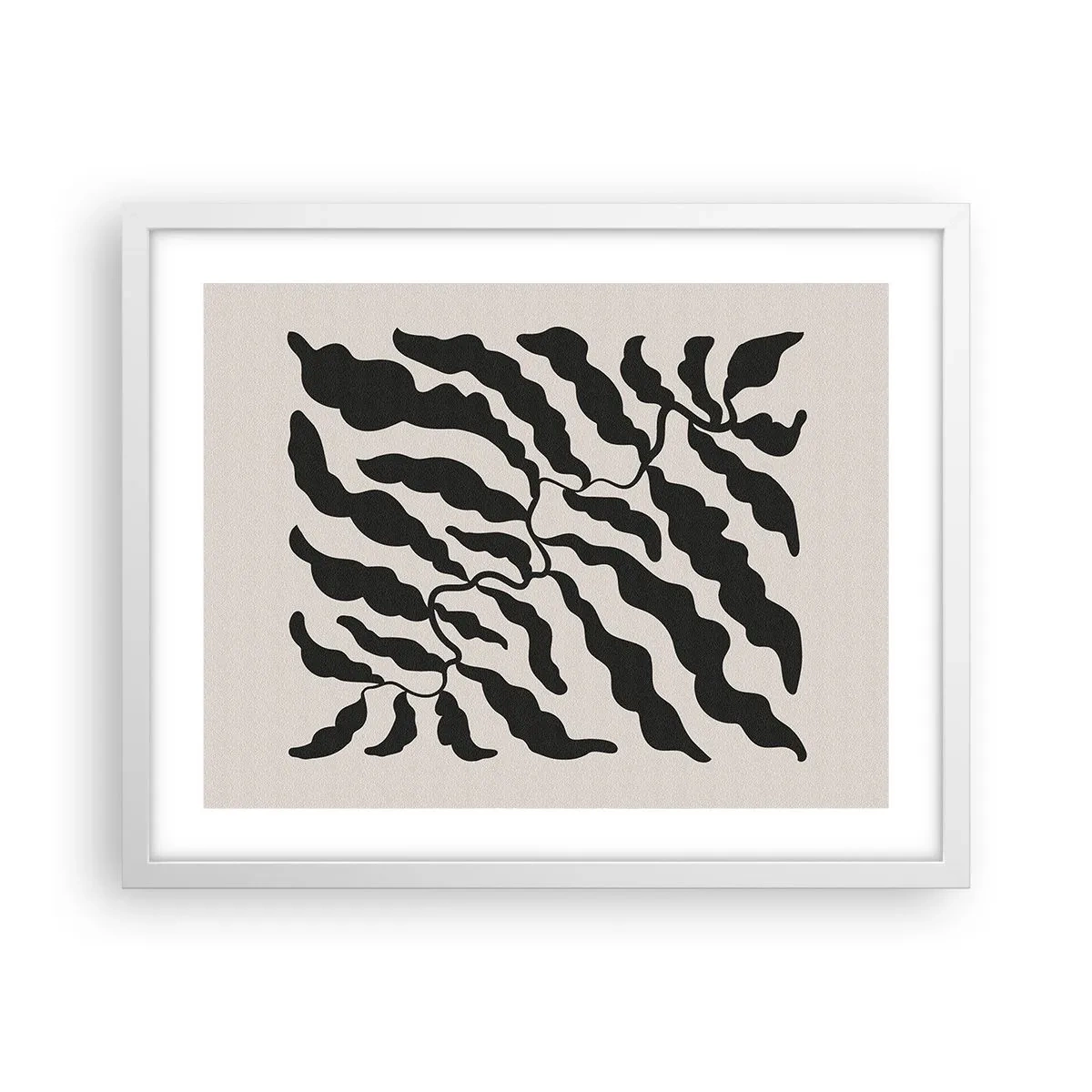 Plakat i hvid ramme - En firkants natur - 50x40 cm