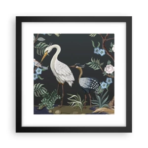 Plakat i sort ramme - Fugleparade - 30x30 cm