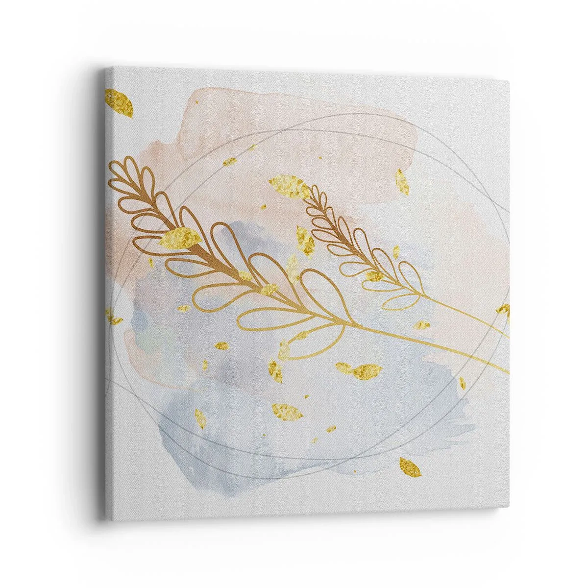 Lærredstryk - Billede på lærred - En gylden eksplosion - 40x40 cm