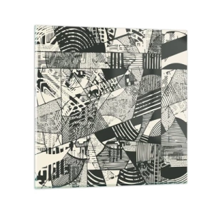 Billede på glas - Nutidens dynamik - 30x30 cm