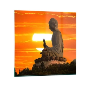 Billede på glas - Uden frygt for verden - 30x30 cm