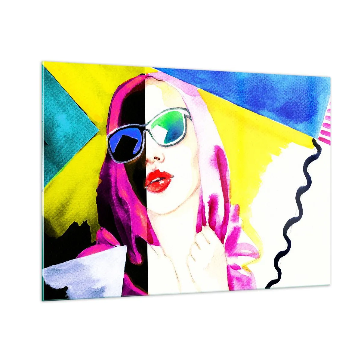 Billede på glas - Jeg er ikke hvid, og jeg er ikke sort - 100x70 cm