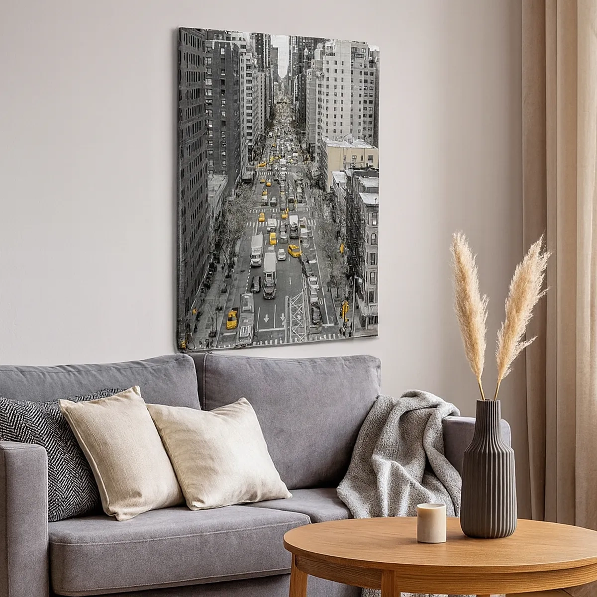 Lærredstryk - Billede på lærred - Livet i New York - 50x70 cm