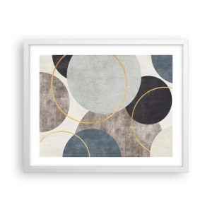 Plakat i hvid ramme - Hjul efter hjul - 50x40 cm