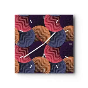 Vægur, Uret - I en cirkulær rytme - 30x30 cm