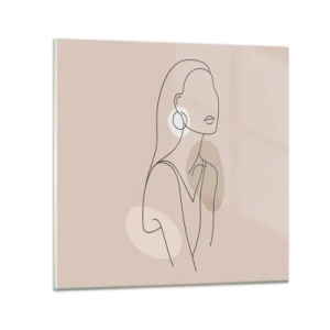 Billede på glas - Et ikon for pigelivet - 60x60 cm