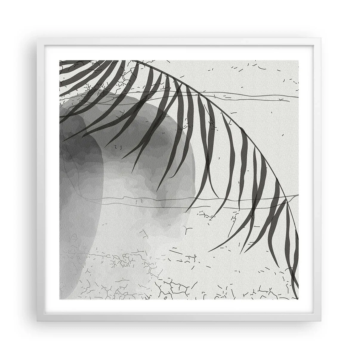 Plakat i hvid ramme - Den subtile eksotisme i naturen - 60x60 cm