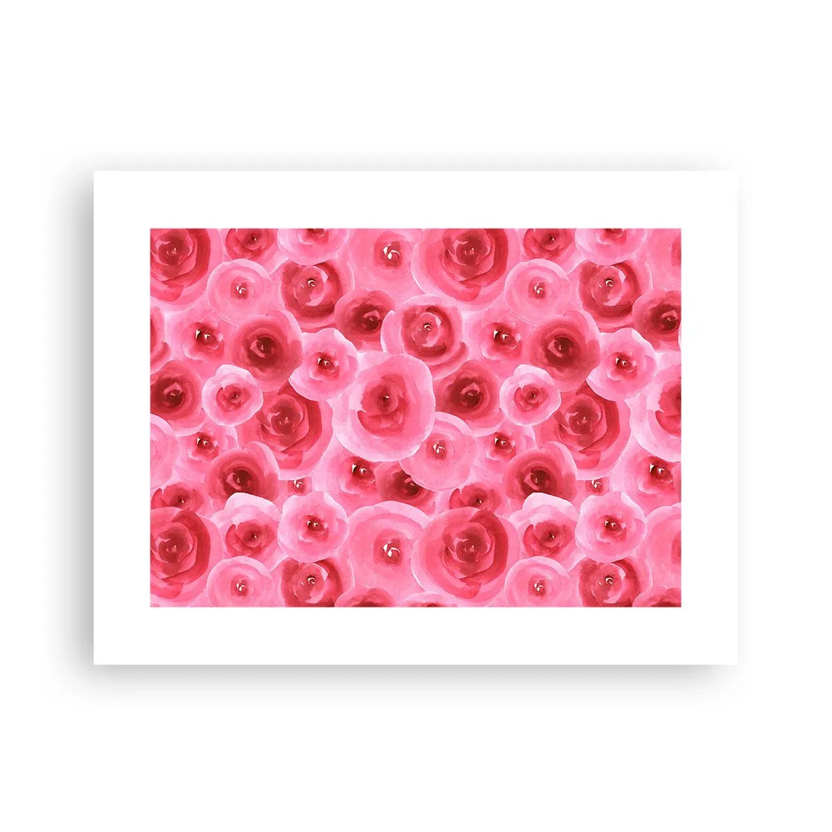 Plakat - Roser under og over - 40x30 cm