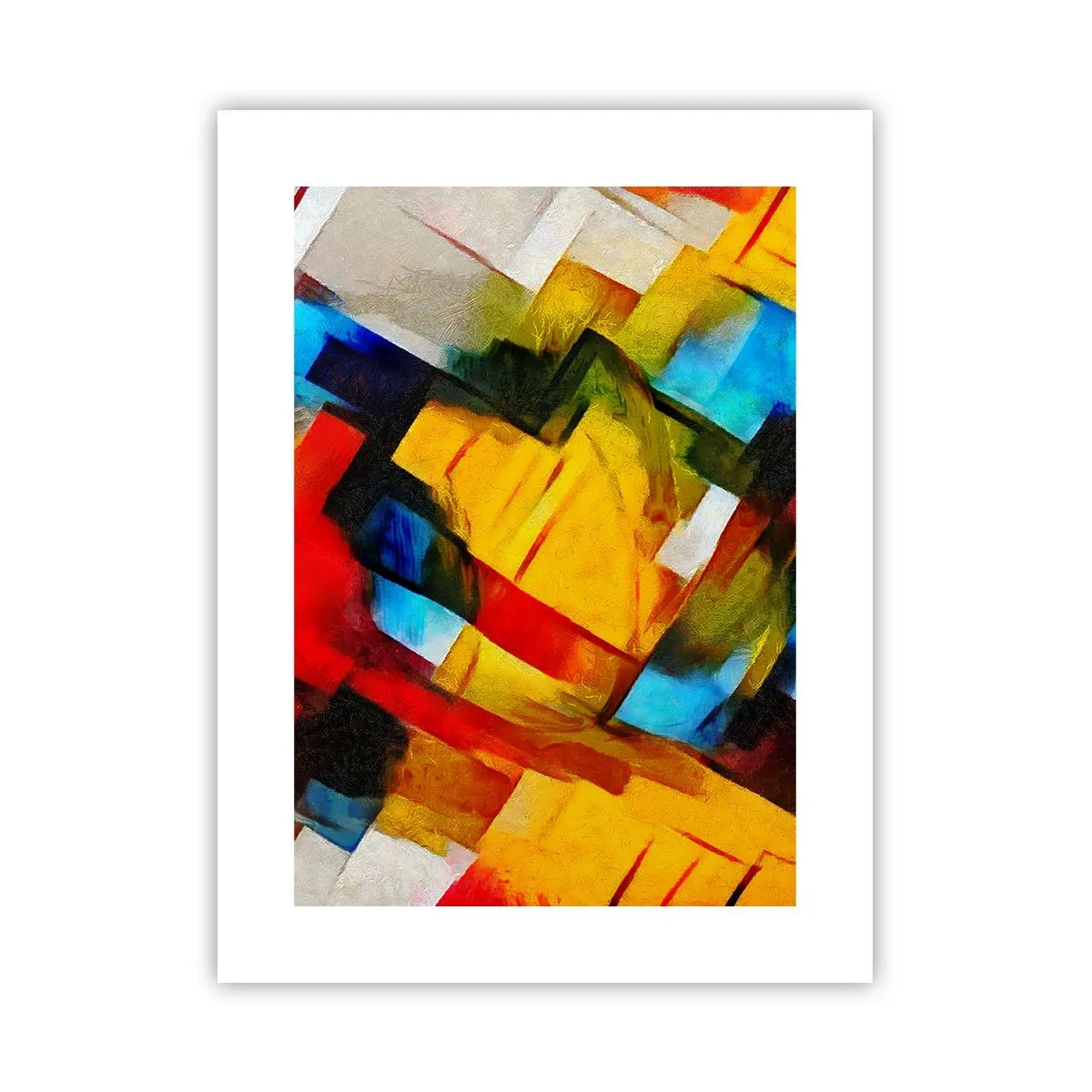 Plakat - Flerfarvet lagdeling - 30x40 cm
