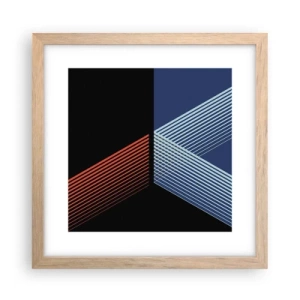 Plakat i ramme af lyst egetræ - En simpel historie - 30x30 cm