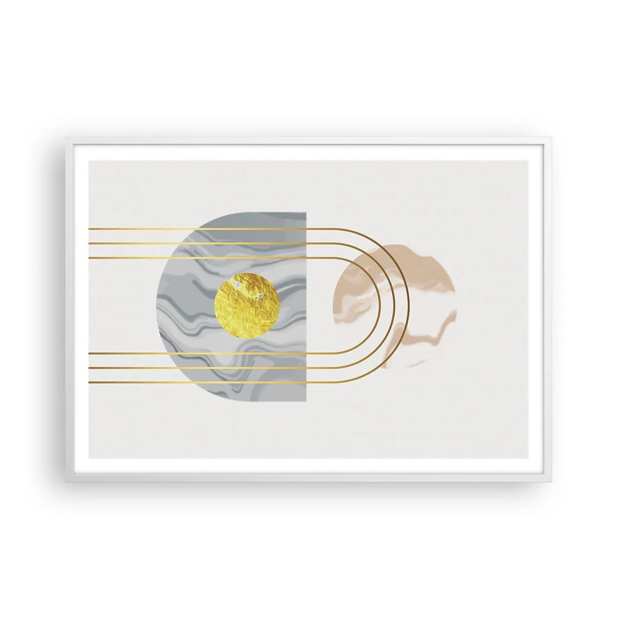 Plakat i hvid ramme - Lysstyrke og udstråling - 100x70 cm