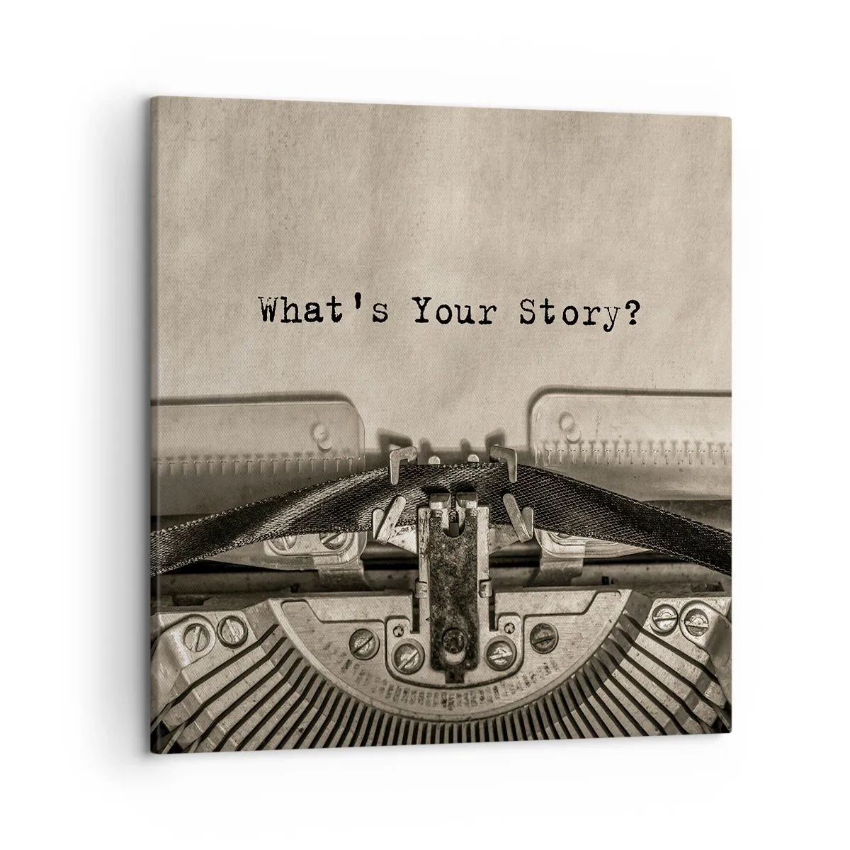 Lærredstryk - Billede på lærred - Fortæl mig - 50x50 cm