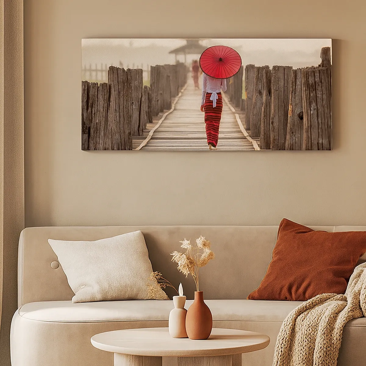 Lærredstryk - Billede på lærred - På den gamle bro - 30x30 cm