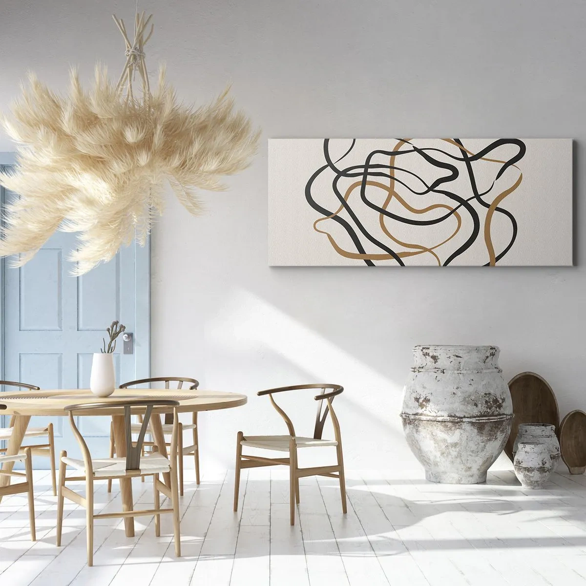 Lærredstryk - Billede på lærred - Alt er gået galt - 160x50 cm