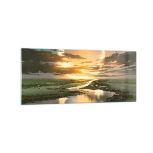 Billede på glas - Et eller andet sted i en galakse langt, langt væk - 120x50 cm