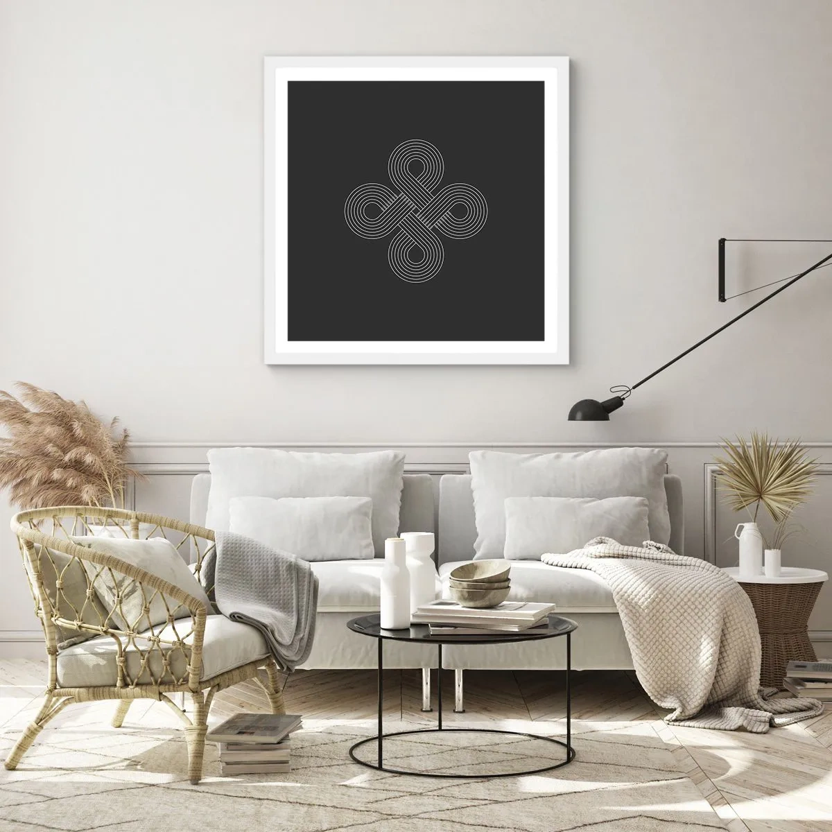 Plakat i hvid ramme - I den keltiske ånd - 30x30 cm