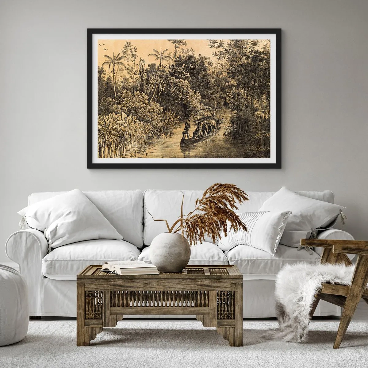 Plakat i sort ramme - Rejsen til kilden - 40x30 cm