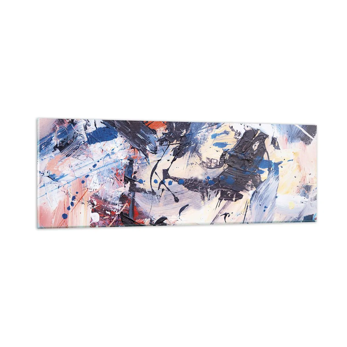 Billede på glas - Abstraktionens vanvittige dans - 90x30 cm