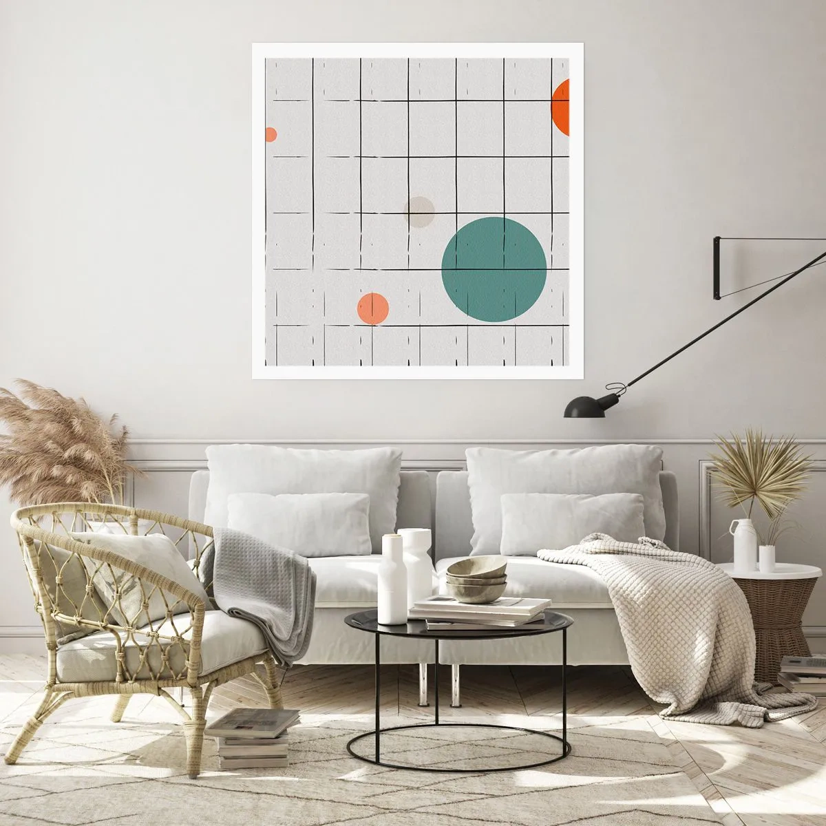 Plakat - Fanget i en fælde. Os eller dem? - 40x40 cm