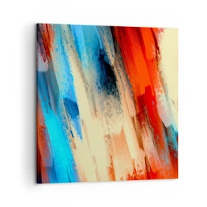 Lærredstryk - Billede på lærred - En kaskade af farver - 50x50 cm