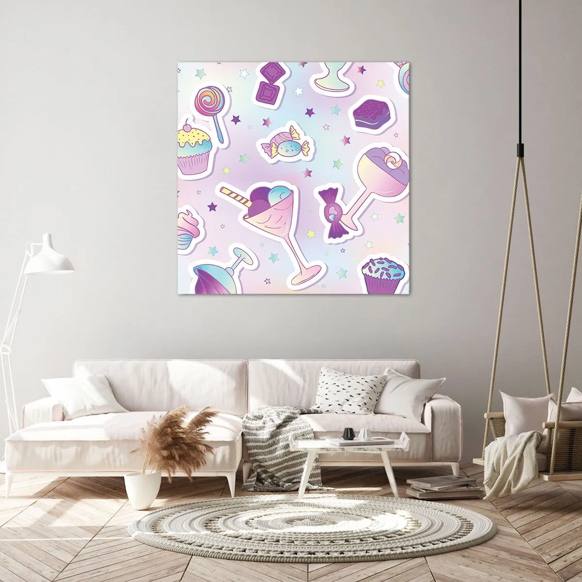 Lærredstryk - Billede på lærred - At have en fødselsdag hver dag - 60x60 cm