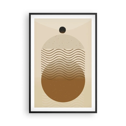 Plakat i sort ramme - Om geometriske figurers oprindelse - 61x91 cm