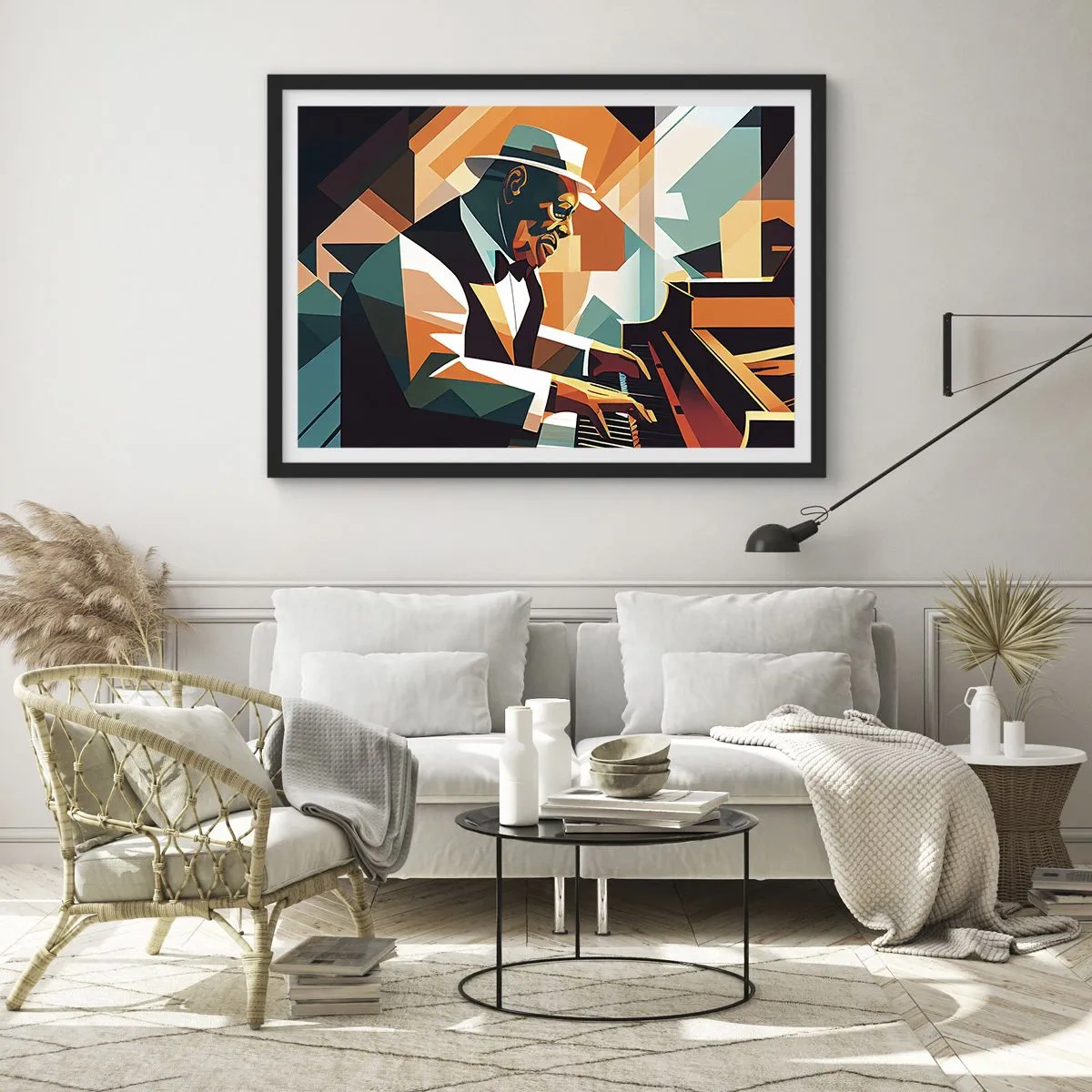 Plakat i sort ramme - Alt det jazz - 100x70 cm