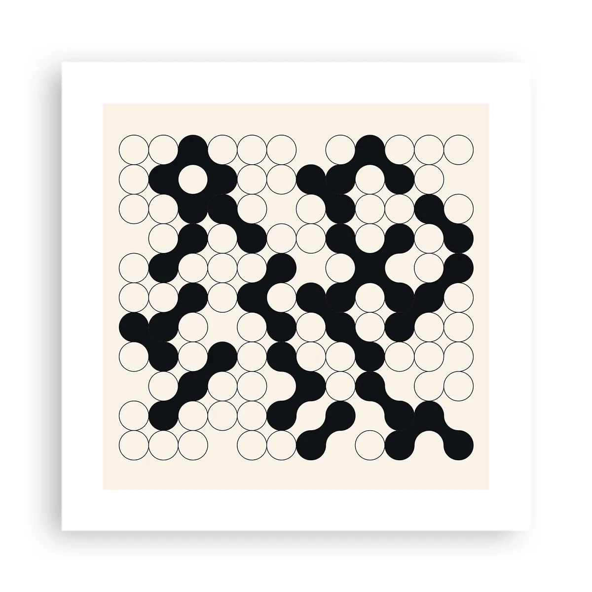 Plakat - Kinesisk spil - variation - 40x40 cm