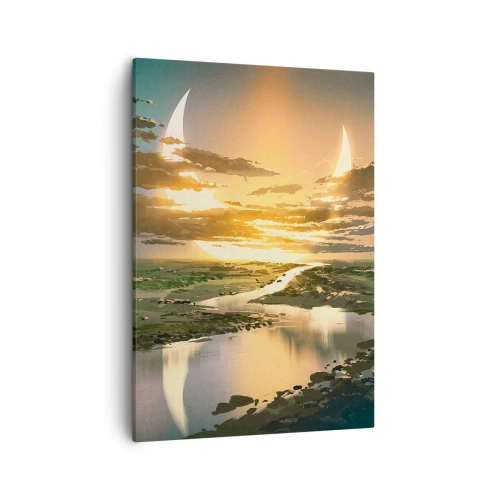 Lærredstryk - Billede på lærred - Et eller andet sted i en galakse langt, langt væk - 50x70 cm