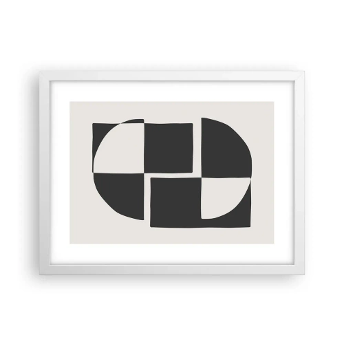 Plakat i hvid ramme - Antitese - syntese - 40x30 cm