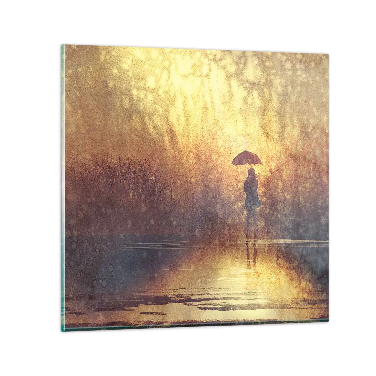 Billede på glas - Jeg føler, at der er nogen, der kigger på mig - 50x50 cm