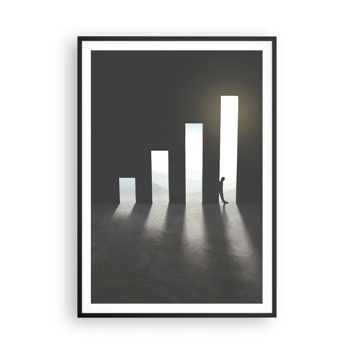 Plakat i sort ramme - Succes - et indtryk - 70x100 cm