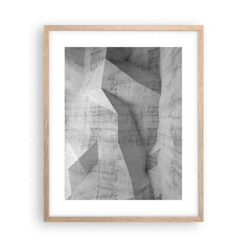 Plakat i ramme af lyst egetræ - En ægte udfordring - 40x50 cm