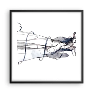 Plakat i sort ramme - En undersøgelse af berøring - 50x50 cm