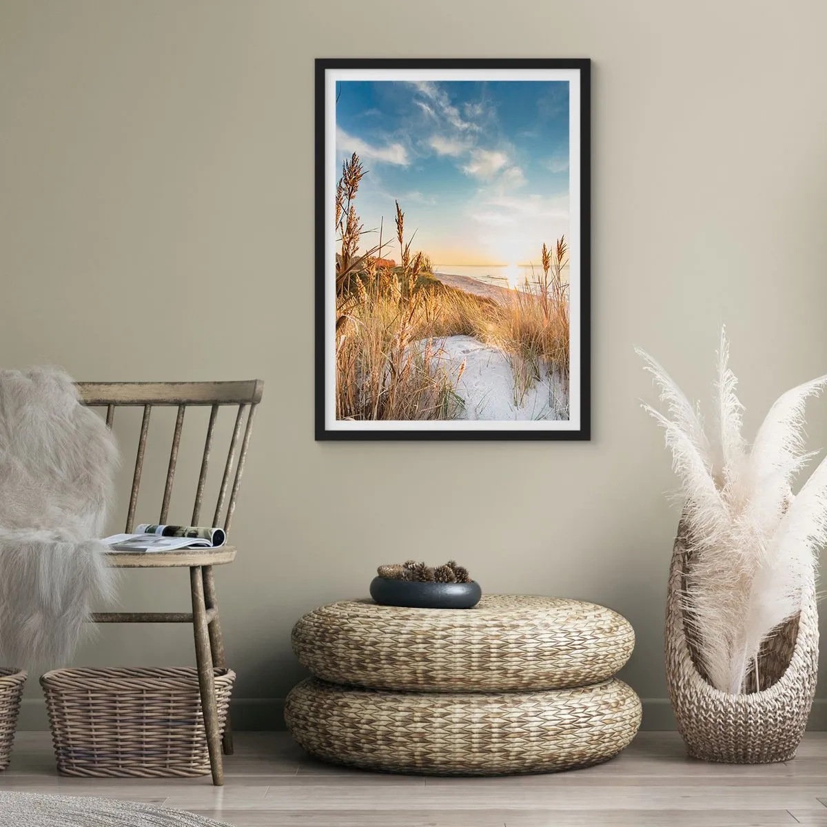 Plakat i sort ramme - Nordstrand - 40x50 cm