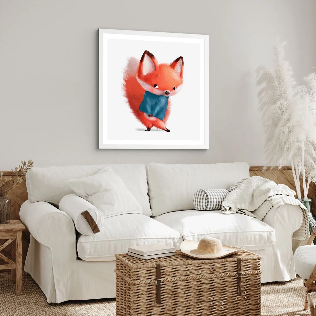 Plakat i hvid ramme - Ser jeg smuk ud i den her? - 30x30 cm