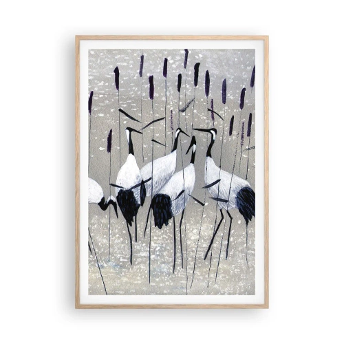 Plakat i ramme af lyst egetræ - Blandt sine egne - 70x100 cm