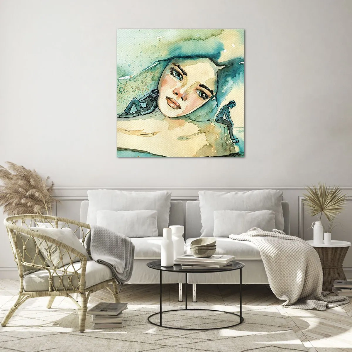 Billede på glas - Am I blue? - 70x70 cm