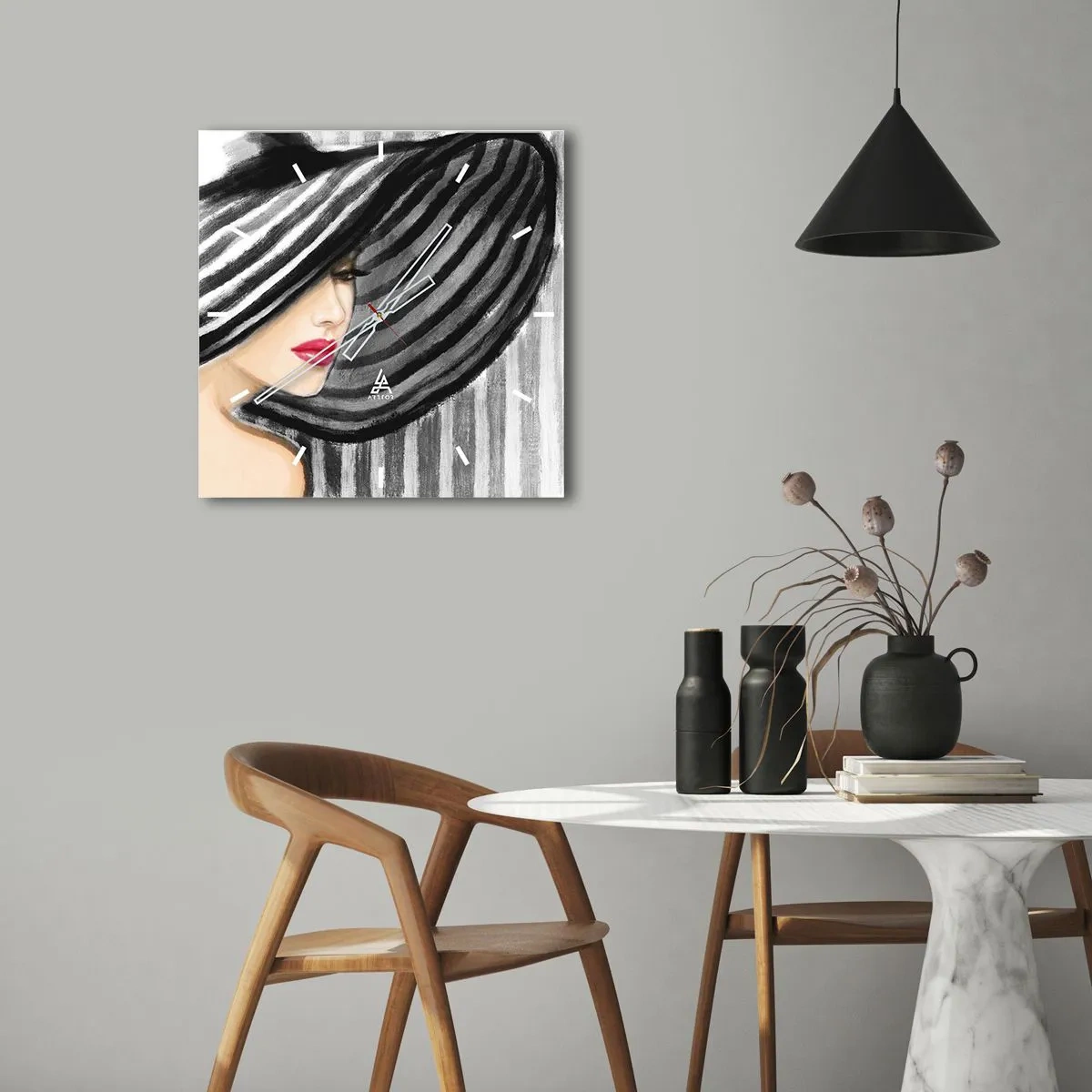 Vægur, Uret - Hvor kan jeg finde dig? - 30x30 cm