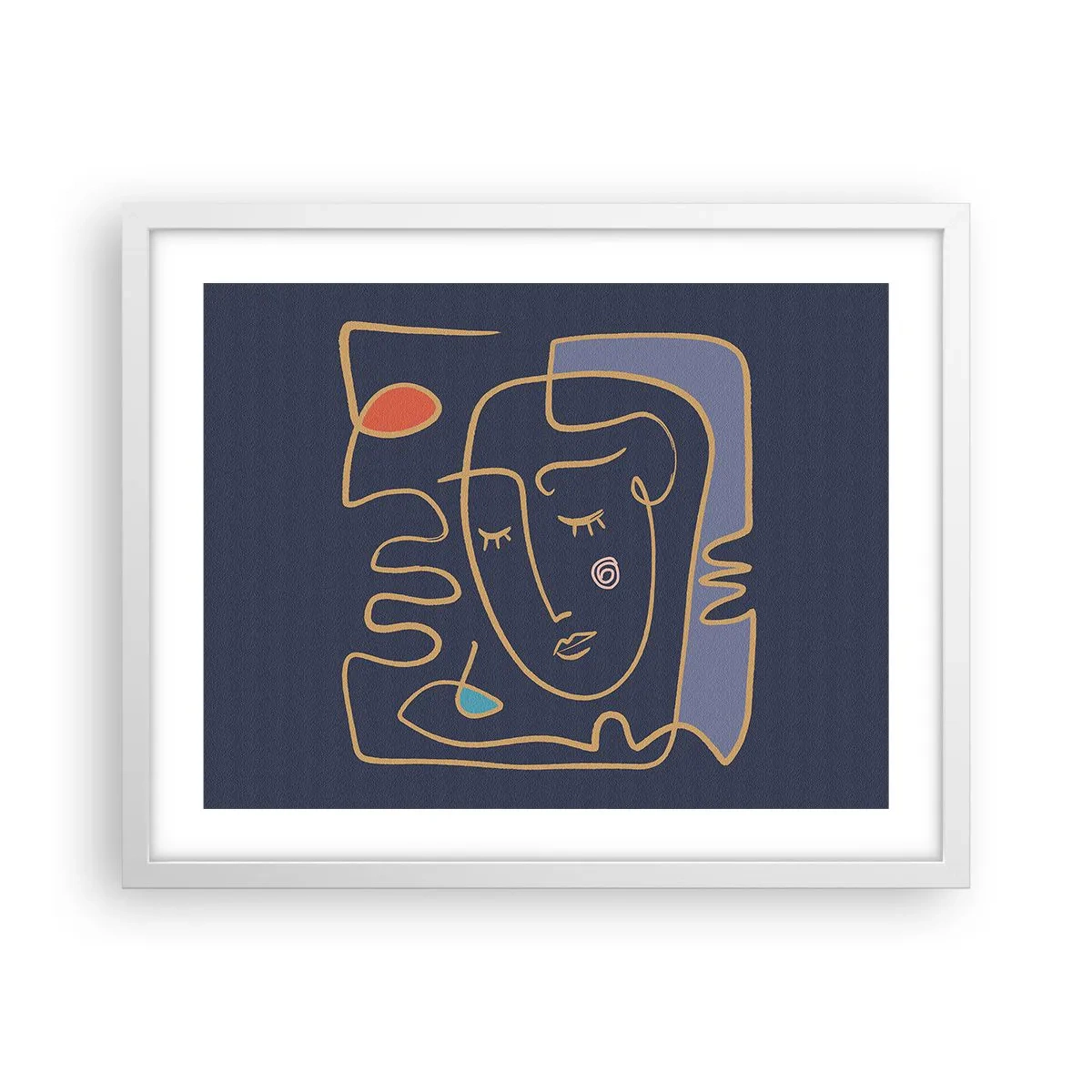 Plakat i hvid ramme - I drømmerier - 50x40 cm