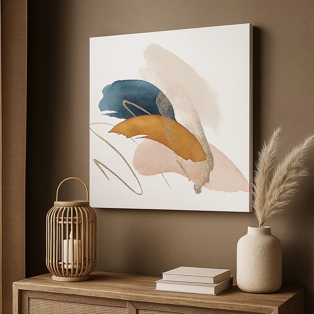 Lærredstryk - Billede på lærred - Bevinget sammensætning - 30x30 cm