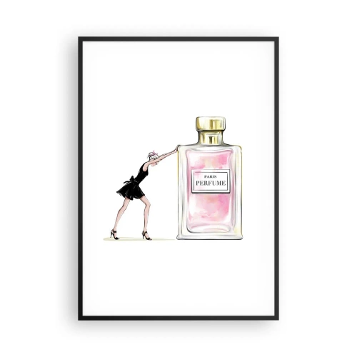 Plakat i sort ramme - Essensen af kvindelighed - 70x100 cm